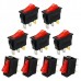 Вимикач KCD3-101N R/B з підсвічуванням 3Pin 15A 250В