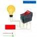 Вимикач KCD3-101N R/B з підсвічуванням 3Pin 15A 250В